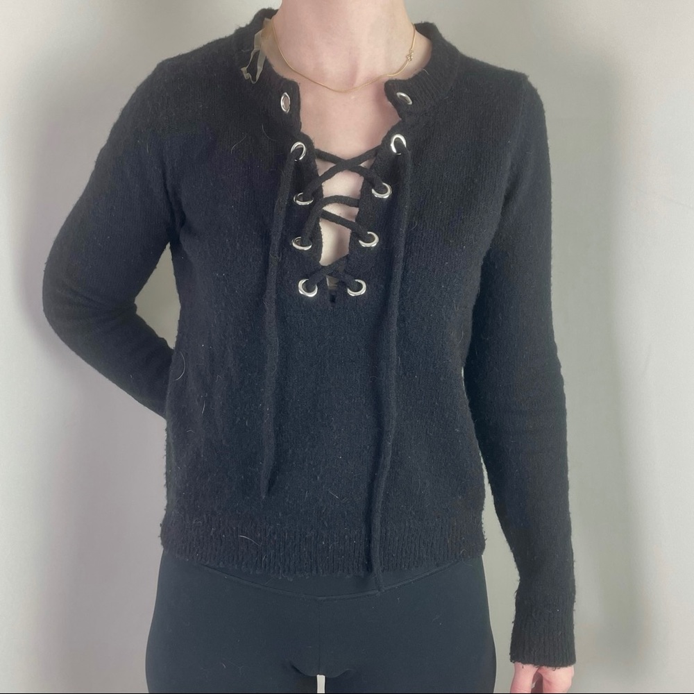 Derek Heart Black Sweater